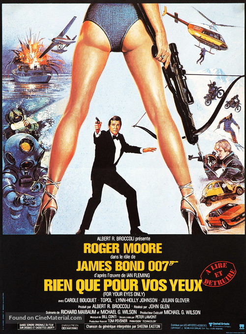 For Your Eyes Only - French Movie Poster