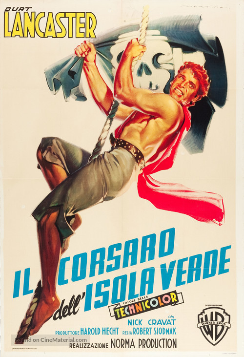 The Crimson Pirate - Italian Movie Poster