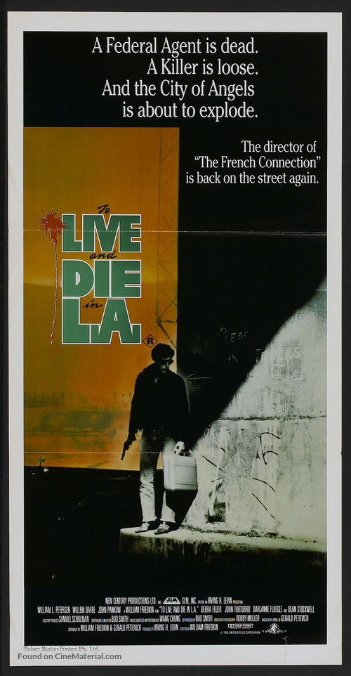 To Live and Die in L.A. - Australian Theatrical movie poster