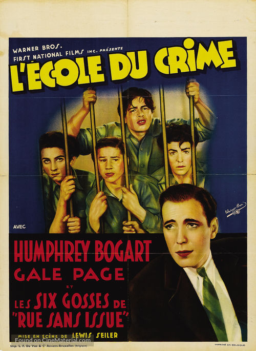 Crime School - Belgian Movie Poster