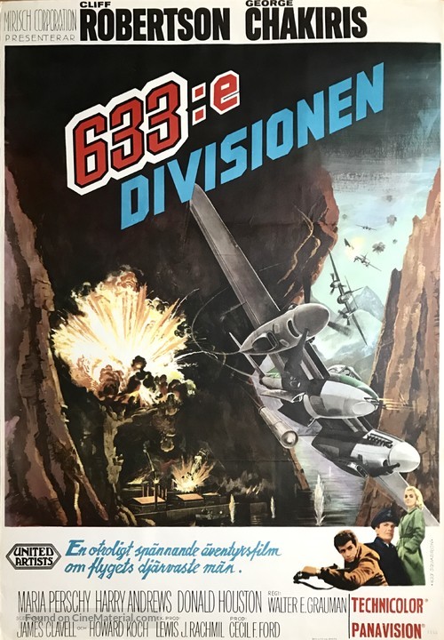 633 Squadron - Swedish Movie Poster