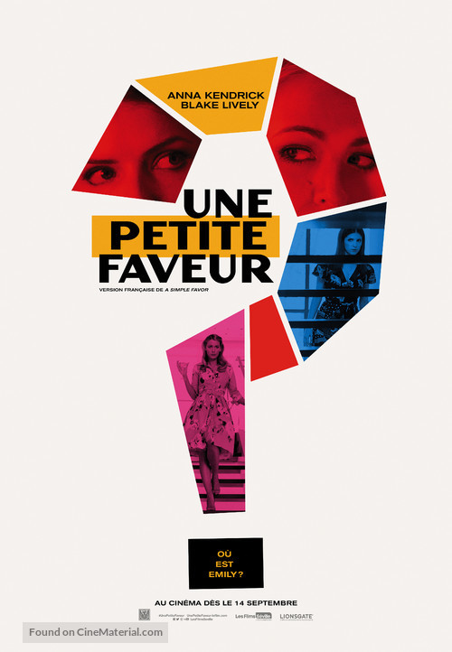 A Simple Favor - Canadian Movie Poster