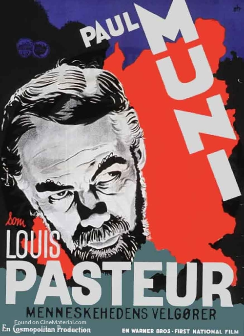 The Story of Louis Pasteur - Danish Movie Poster