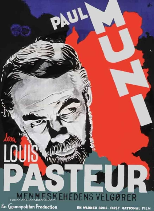 The Story of Louis Pasteur - Danish Movie Poster