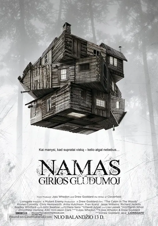 The Cabin in the Woods - Lithuanian Movie Poster