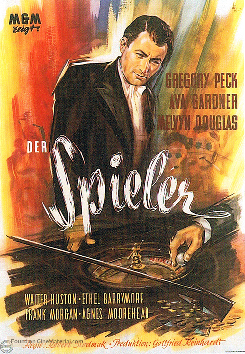 The Great Sinner - German Movie Poster