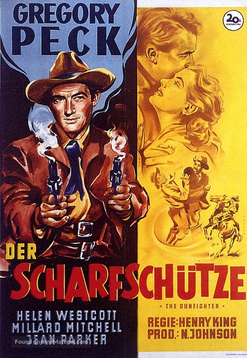 The Gunfighter - German Movie Poster