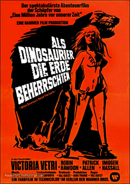 When Dinosaurs Ruled the Earth - German Movie Poster