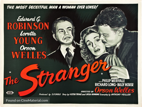 The Stranger - British Theatrical movie poster
