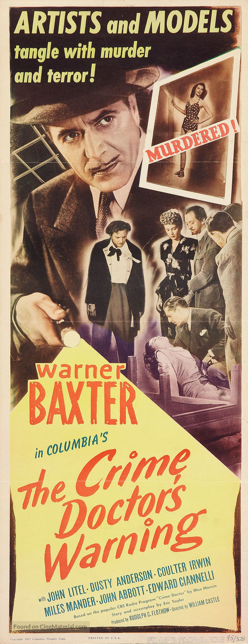 Crime Doctor&#039;s Warning - Movie Poster