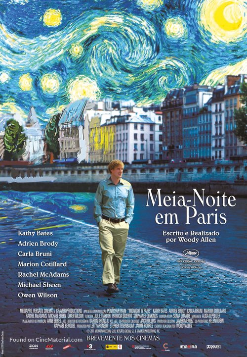 Midnight in Paris - Portuguese Movie Poster