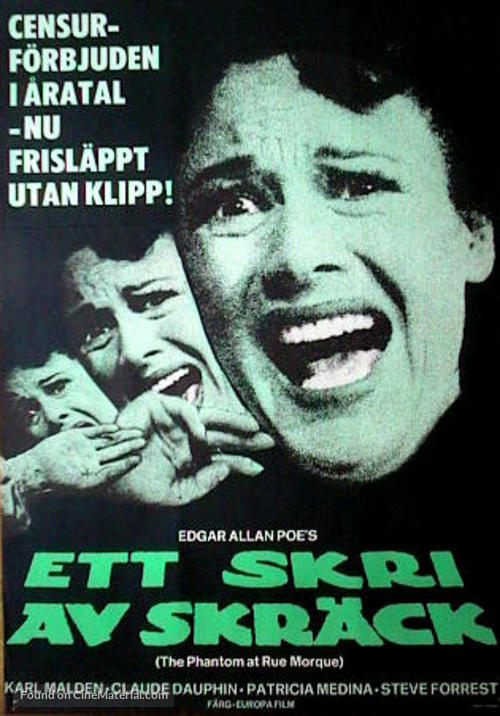 Phantom of the Rue Morgue - Swedish Movie Poster