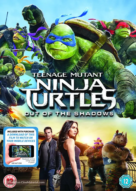 Teenage Mutant Ninja Turtles: Out of the Shadows - British Movie Cover