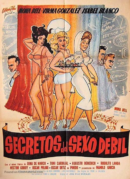 Los secretos del sexo d&eacute;bil - Mexican Movie Poster