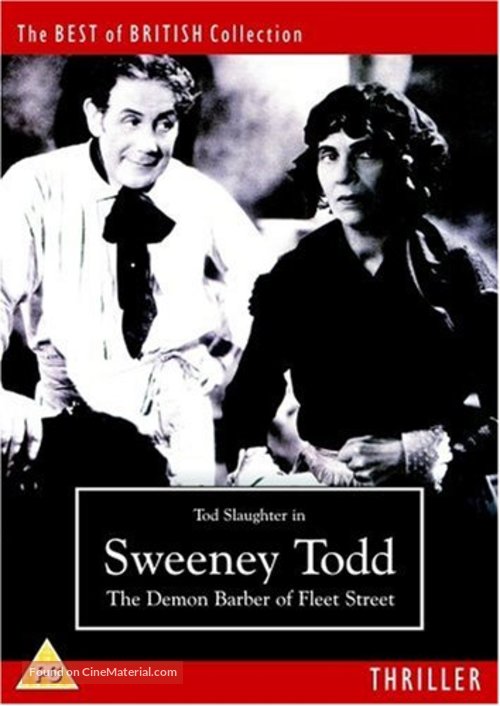 Sweeney Todd: The Demon Barber of Fleet Street - British DVD movie cover