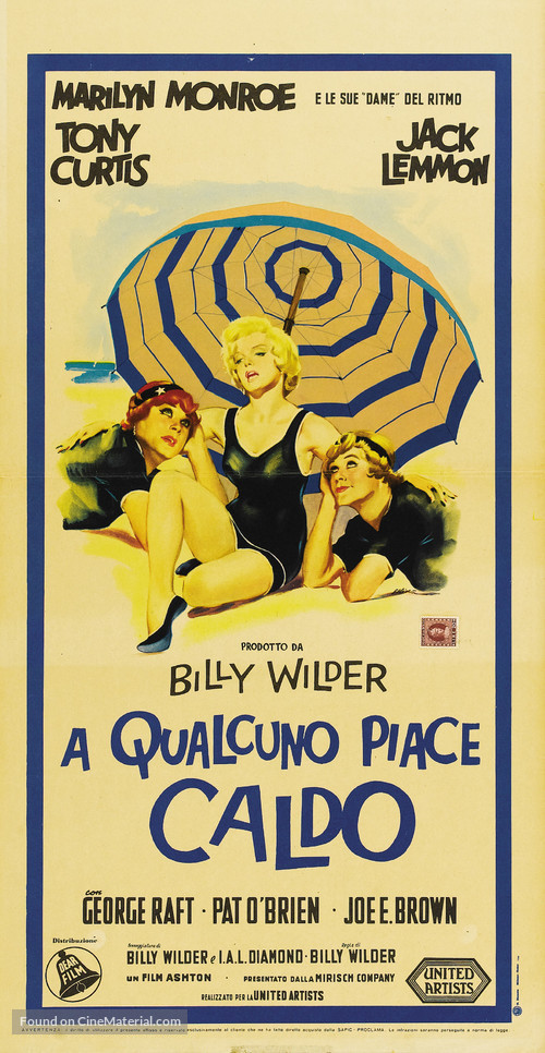 Some Like It Hot - Italian Movie Poster