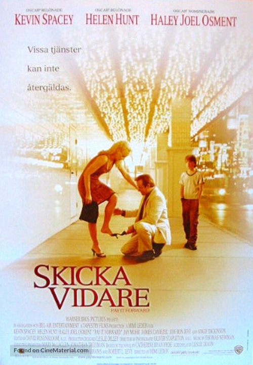 Pay It Forward - Swedish Movie Poster