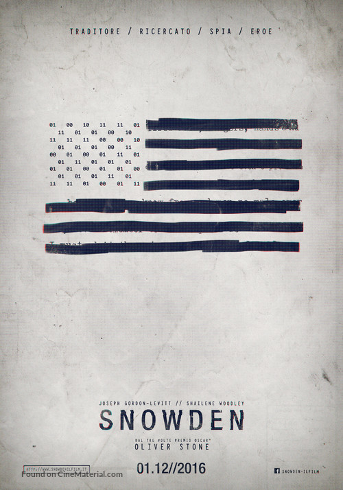 Snowden - Italian Movie Poster