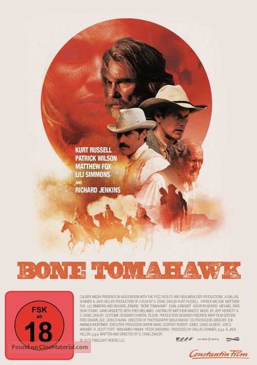 Bone Tomahawk - German Movie Cover