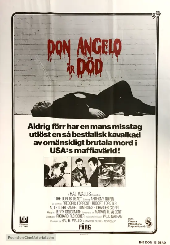 The Don Is Dead - Swedish Movie Poster