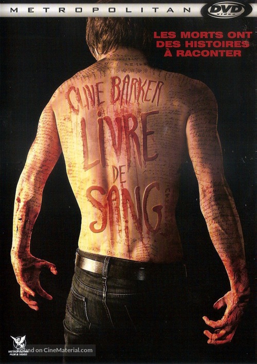 Book of Blood - French DVD movie cover