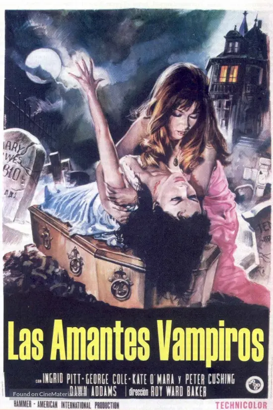 The Vampire Lovers 1970 Spanish Movie Poster