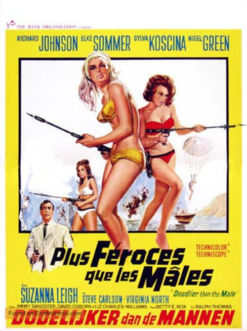 Deadlier Than the Male - Belgian Movie Poster