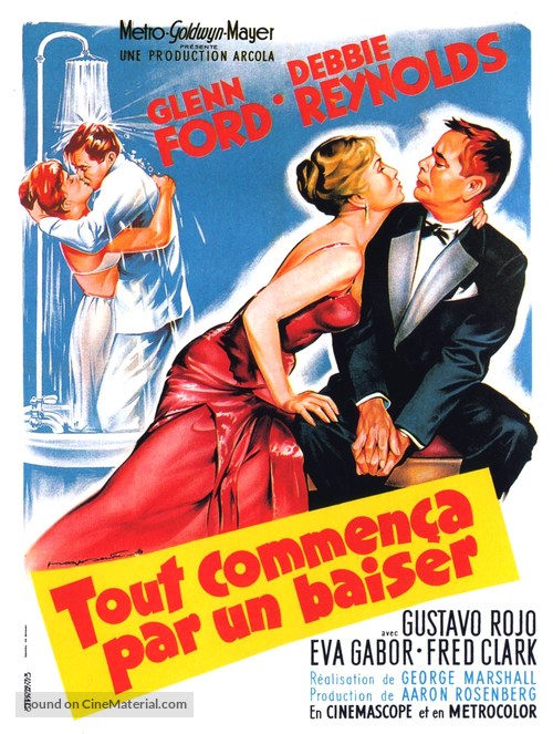 It Started with a Kiss - French Movie Poster