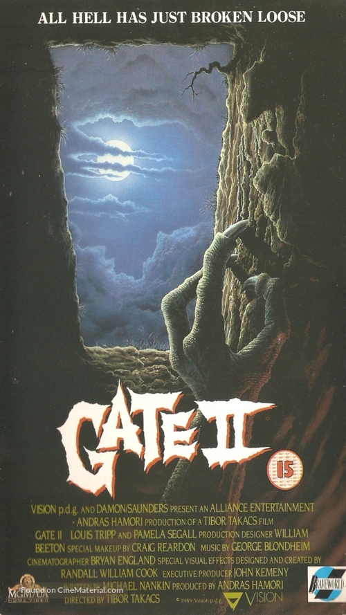 The Gate II: Trespassers - British VHS movie cover