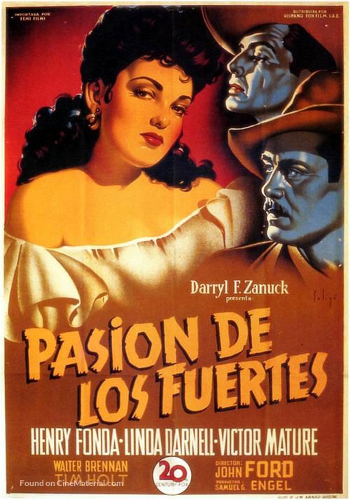 My Darling Clementine 1946 Spanish Movie Poster