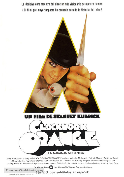 A Clockwork Orange - Spanish Movie Poster