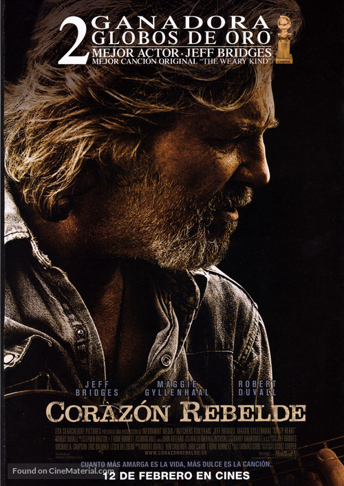 Crazy Heart - Spanish Movie Poster