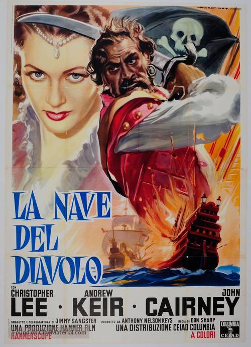 The Devil-Ship Pirates - Italian Movie Poster