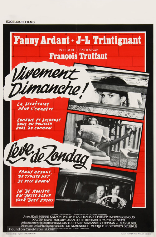 Vivement dimanche! - Belgian Movie Poster