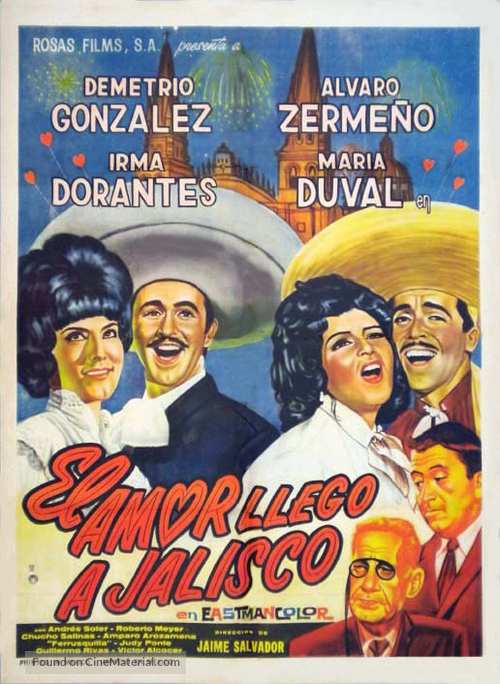 El amor lleg&oacute; a Jalisco - Mexican Movie Poster