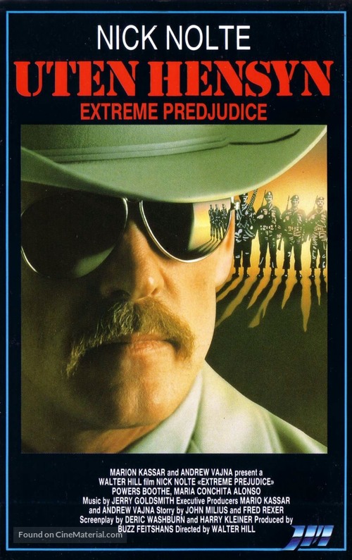 Extreme Prejudice - Norwegian VHS movie cover