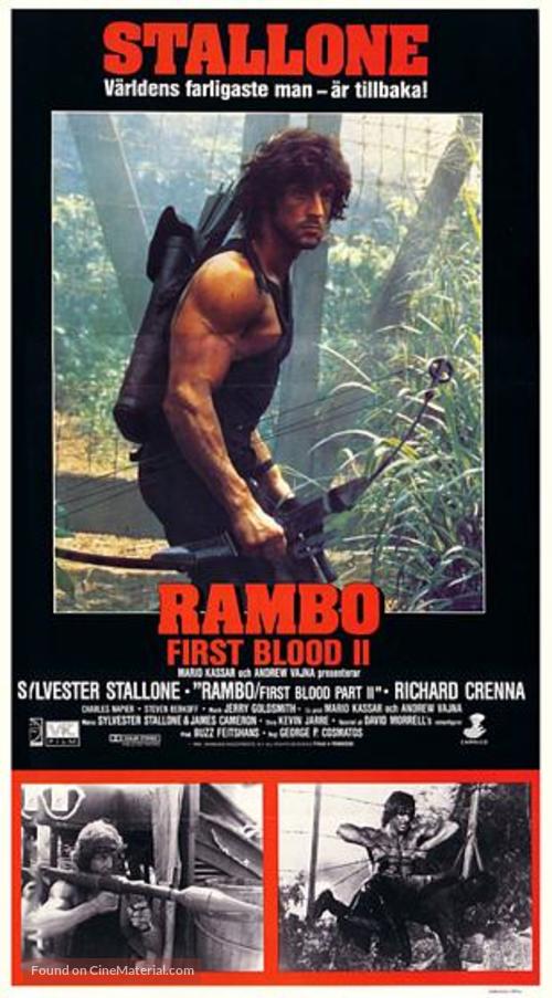 Rambo: First Blood Part II - Swedish Movie Poster