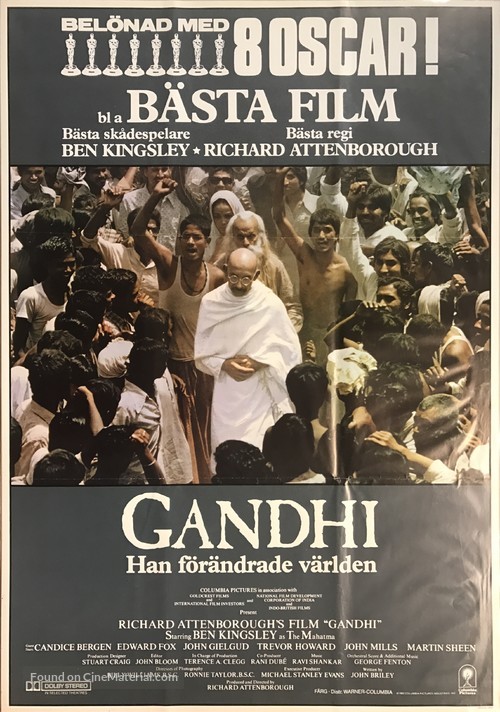 Gandhi - Swedish Movie Poster
