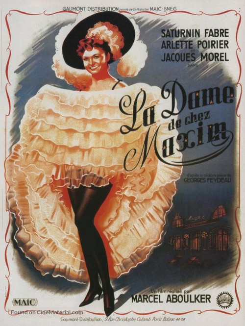 Dame de chez Maxim&#039;s, La - French Movie Poster