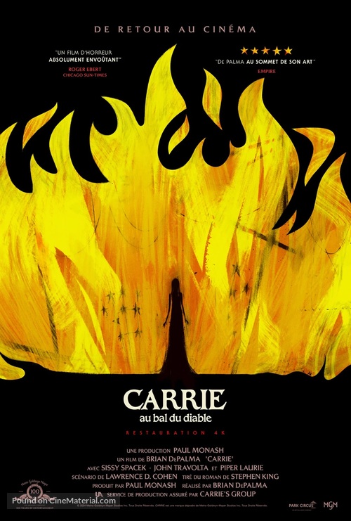 Carrie - French Re-release movie poster