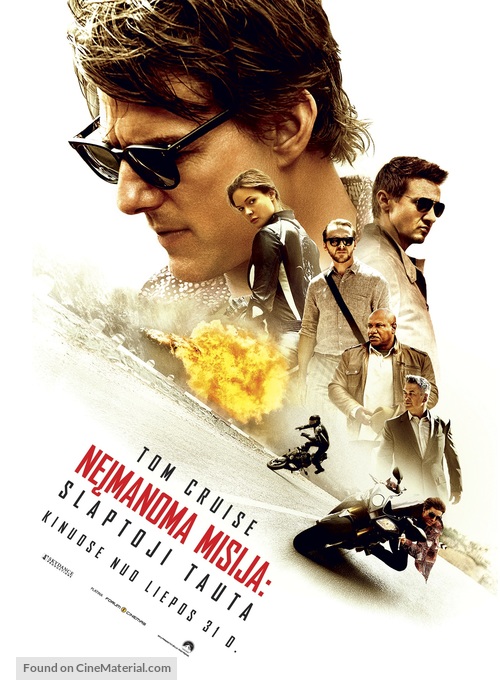 Mission: Impossible - Rogue Nation - Lithuanian Movie Poster