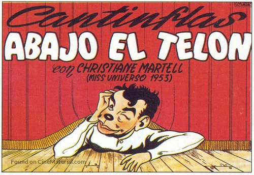 Abajo el tel&oacute;n - Spanish Movie Poster