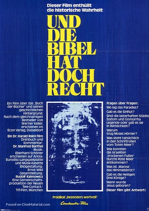 ...und die Bibel hat doch recht - German Movie Poster