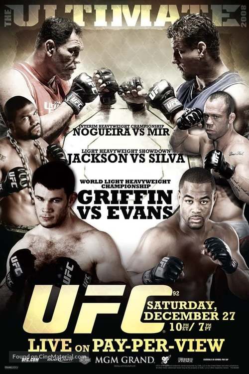 UFC 92: The Ultimate 2008 - Movie Poster