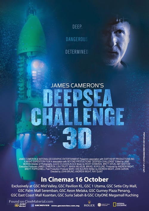 Deepsea Challenge 3D - Malaysian Movie Poster