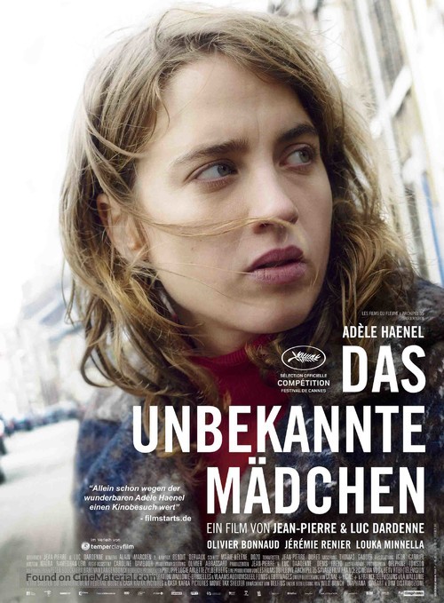 La fille inconnue - German Movie Poster