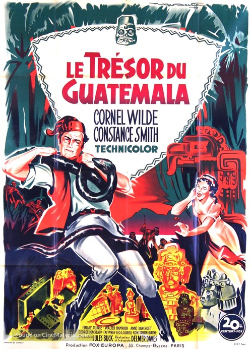 Treasure of the Golden Condor - French Movie Poster