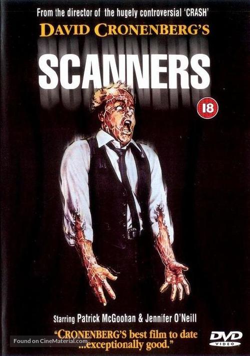 Scanners - British DVD movie cover