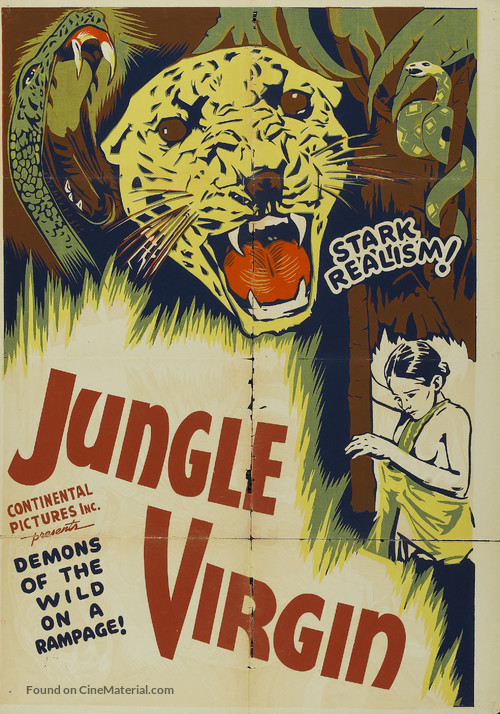 Jaws of the Jungle - Re-release movie poster