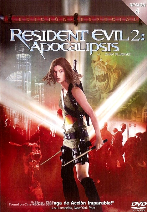 Resident Evil: Apocalypse - Argentinian DVD movie cover